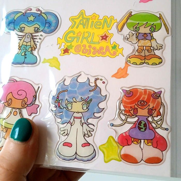 ALIEN GIRLS STICKERS – OLIWA