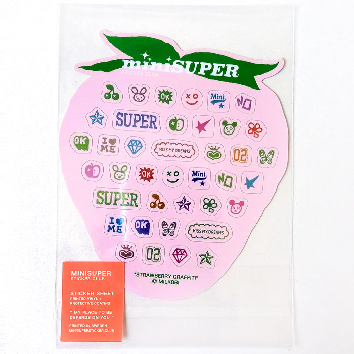 STRAWBERRY GRAFFITI STICKERS – MILKBBI