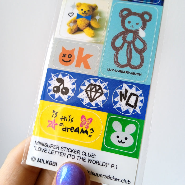 LOVE LETTER TO THE WORLD P1 STICKERS – MILKBBI