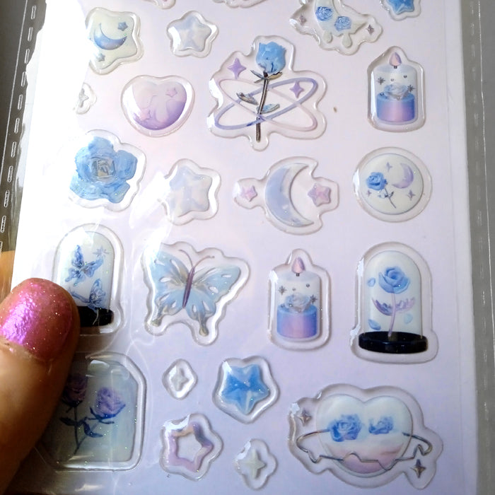 MOON & STARS JELLY 3D STICKERS