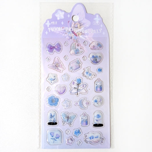 MOON & STARS JELLY 3D STICKERS