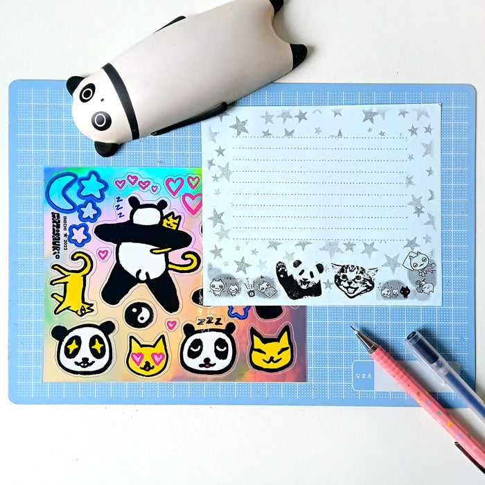 PANDA & CAT ★ GOODNIGHT STICKERS – INECHI