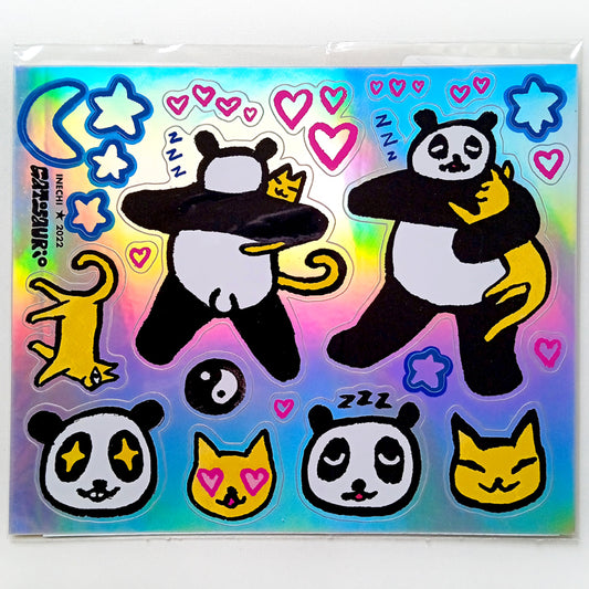 PANDA & CAT ★ GOODNIGHT STICKERS – INECHI