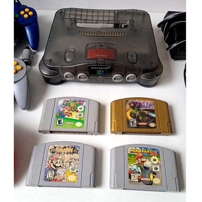 NINTENDO 64 + 3 CONTROLLERS + 4 GAMES