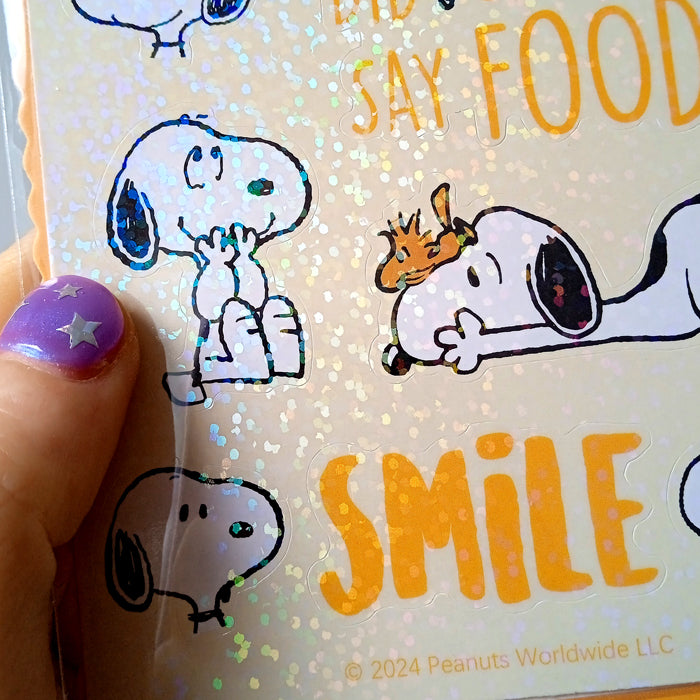 SNOOPY GLITTER STICKERS