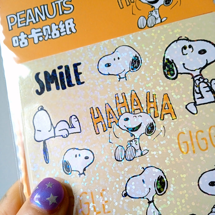 SNOOPY GLITTER STICKERS