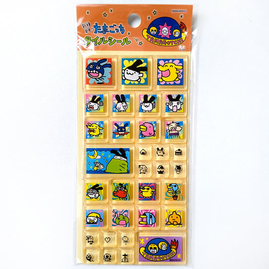 TAMAGOTCHI 3D TILE STICKERS ★ YELLOW