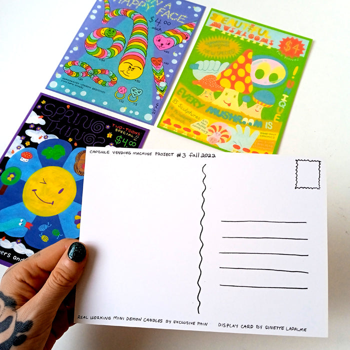 CAPSULE VENDING MACHINE XL POSTCARD SET – GINETTE LAPALME