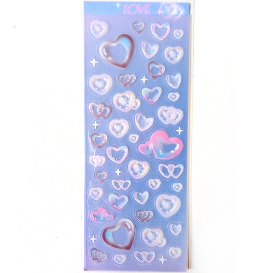 FROSTED HEARTS STICKERS