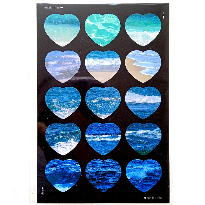 OCEAN HEART PHOTO STICKERS