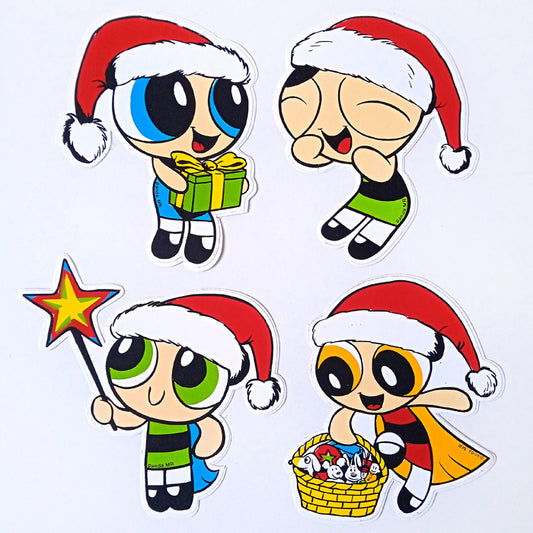 XMAS POWERPUFF STICKERS