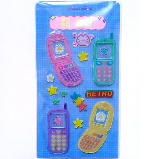 RETRO PHONE 3D STICKERS