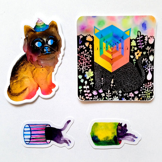 ACID CAT STICKERS – GINETTE LAPALME