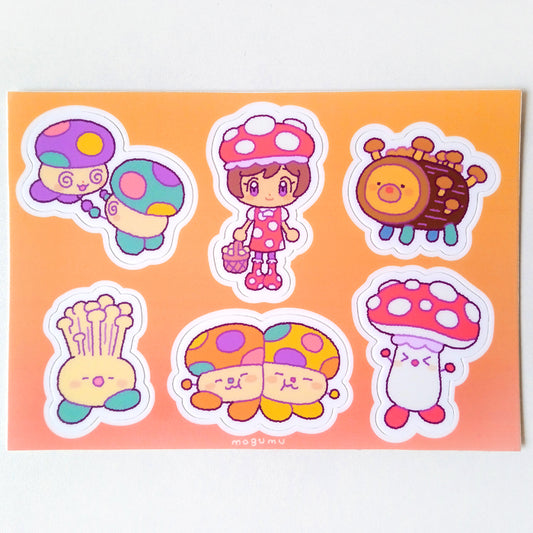 MUSHROOM FRIENDS STICKERS – MOGUMU