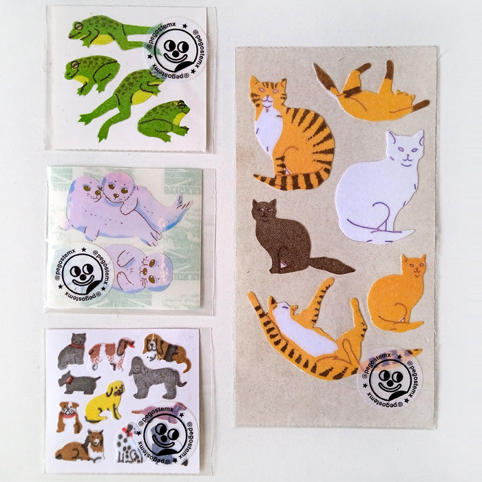 CATS, FROGS & SEALS STICKERS – PEGOSTE