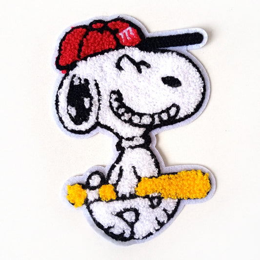 SNOOPY CHENILLE PATCH ★ BASEBALL