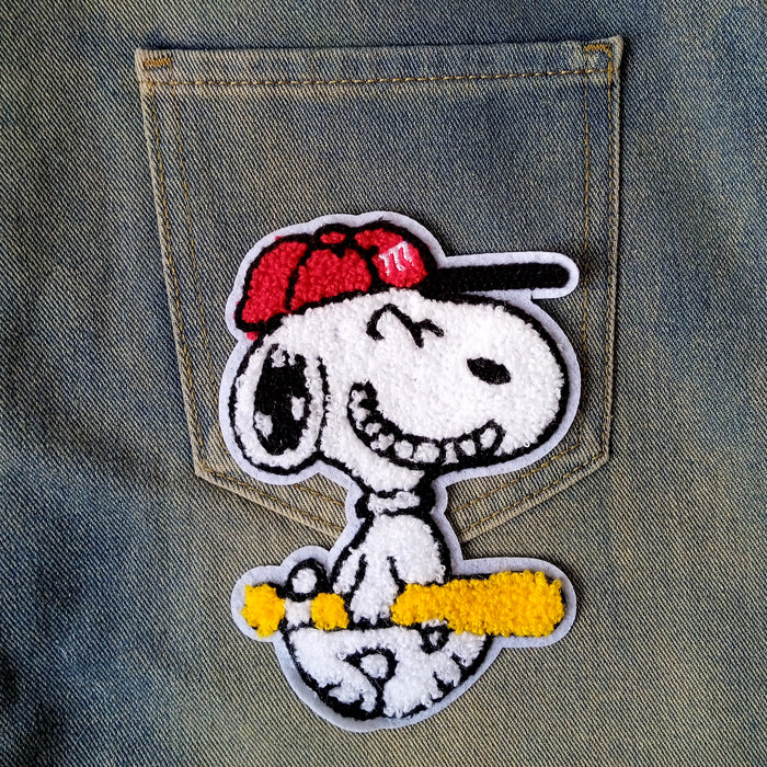 SNOOPY CHENILLE PATCH ★ BASEBALL