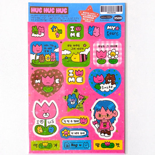HUG HUG HUG STICKERS – MONANBEAR