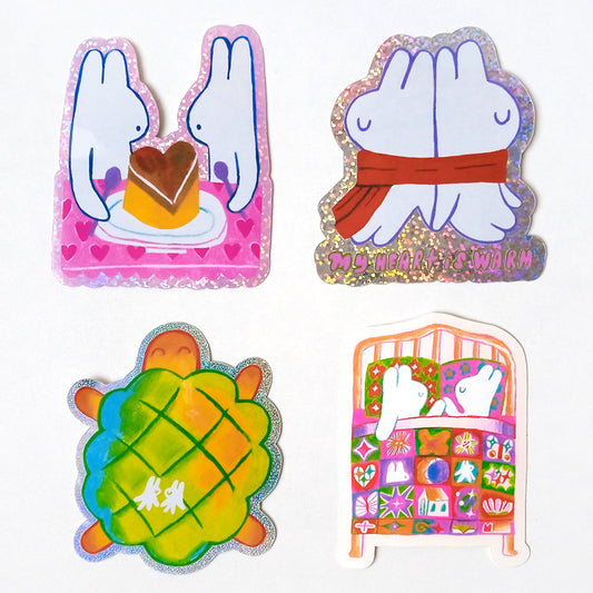 MY HEART IS WARM STICKERS – ODD RABBITS