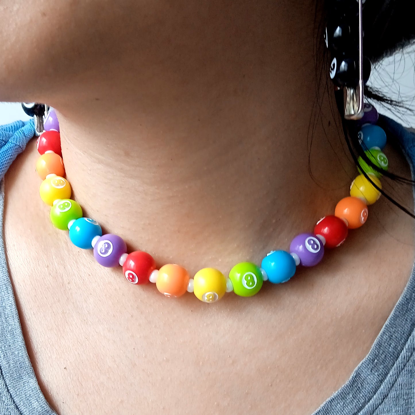 RAINBOW RAVER BALL CHOKER