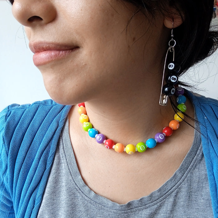 RAINBOW RAVER BALL CHOKER