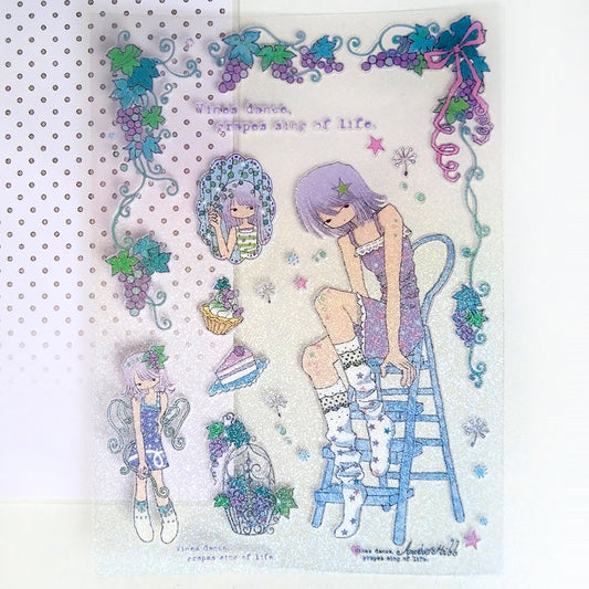 GRAPE ANGEL STICKERS – OCTOPUS GRASS