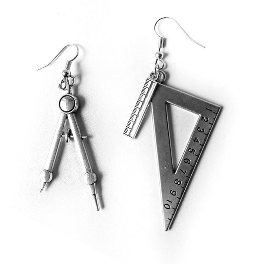COMPASS & RULER EARRINGS