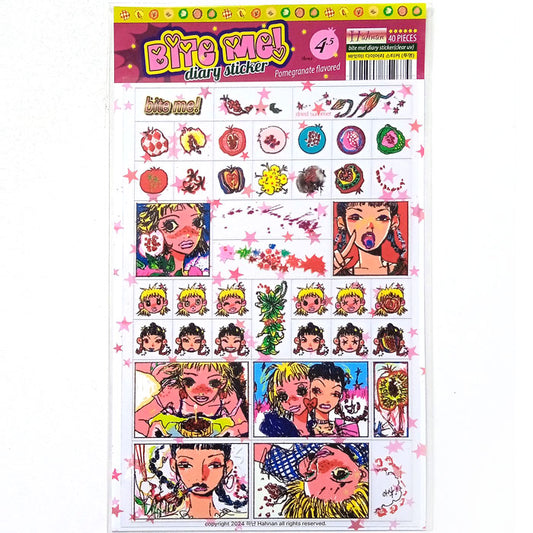 BITE ME! DIARY STICKERS – HAHNAN