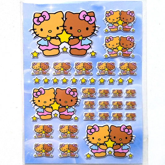 HELLO KITTY BROWN FAERIES 3D STICKERS