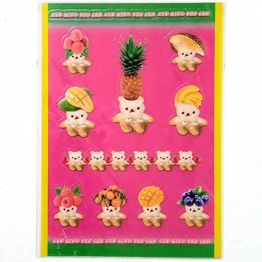 FRUIT BEARS STICKERS – XUE MIAN DOU SHA