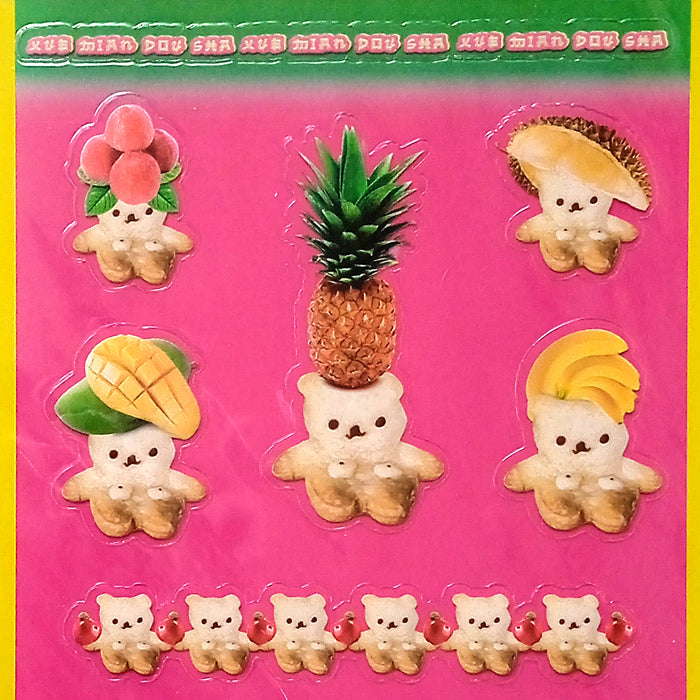 FRUIT BEARS STICKERS – XUE MIAN DOU SHA