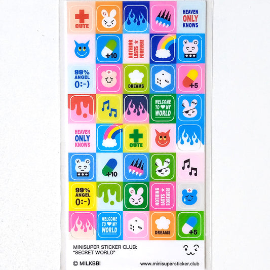 SECRET WORLD STICKERS – MILKBBI