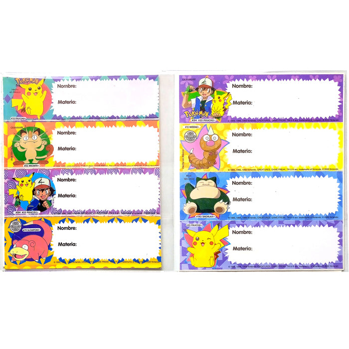 POKEMON LABEL STICKERS