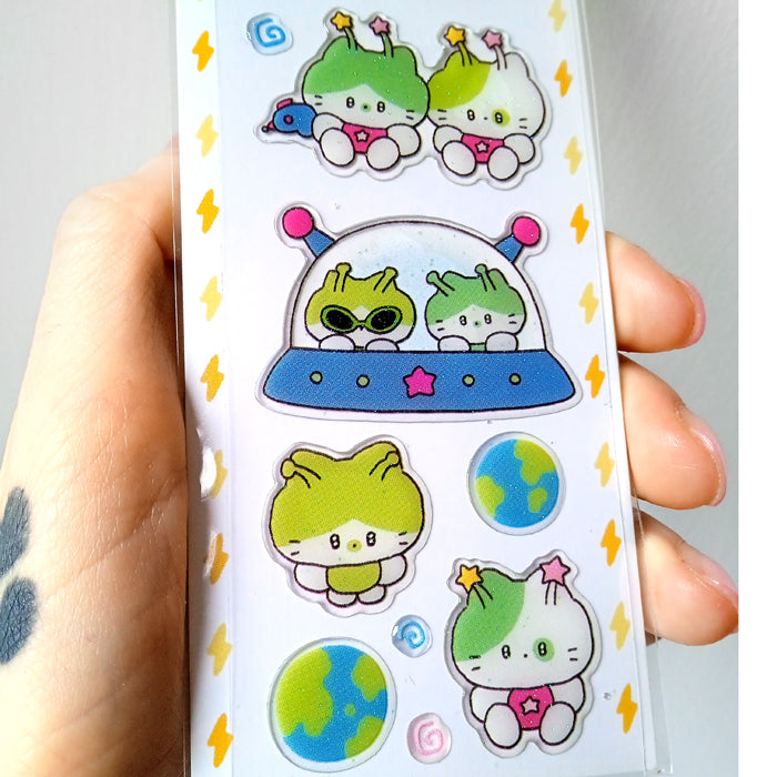ALIEN CATS 3D STICKERS – CATDABANG