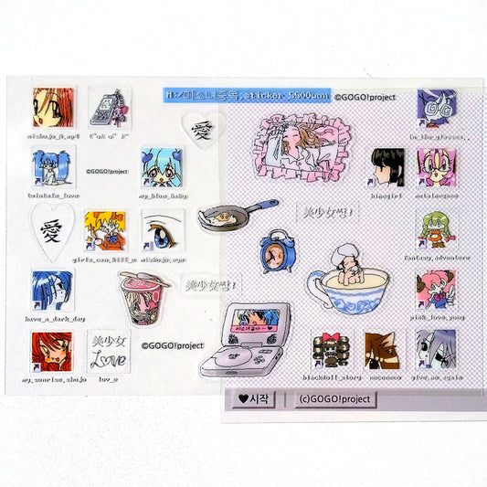PRETTY COMPUTER GIRL STICKERS – GOGO! PROJECT