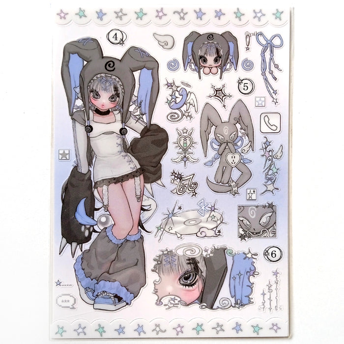 BLACK BUNNY STICKERS – PICKY BONE