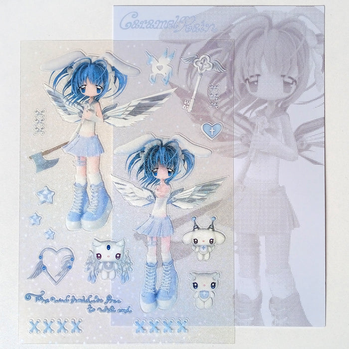 HATCHET ANGEL STICKERS – CARAMEL RAIN