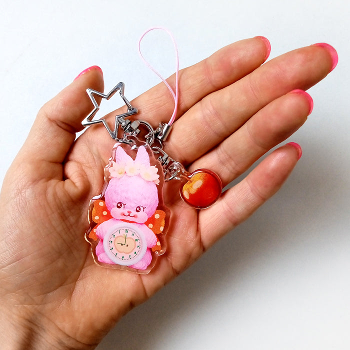 RETRO RABBIT KEYCHAIN