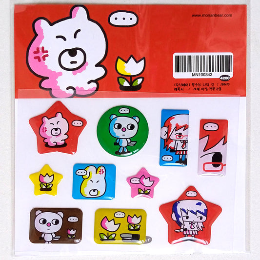 ACTUALLY, I DONT GIVE A... 3D STICKERS – MONANBEAR