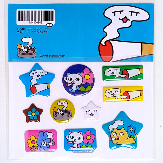 SMOKING 3D STICKERS – MONANBEAR