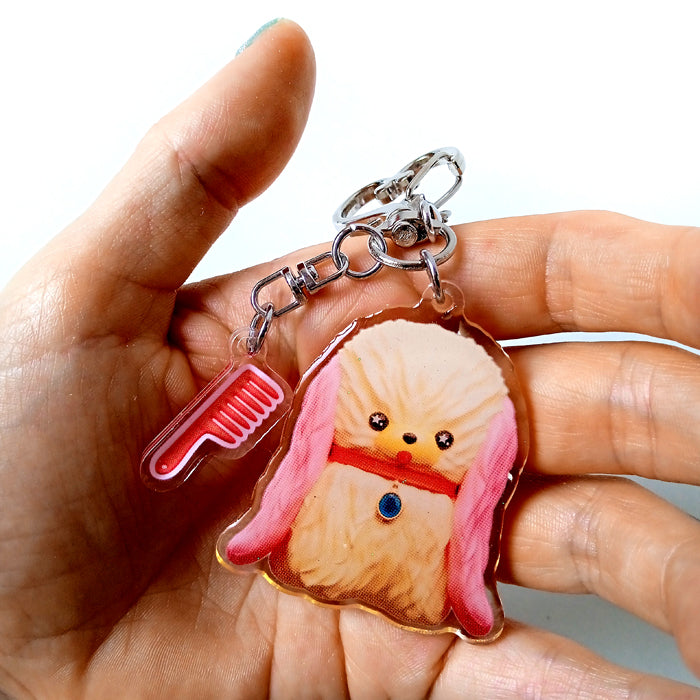 RETRO PUPPY KEYCHAIN