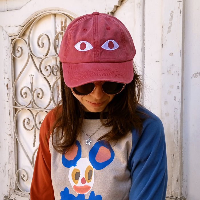 EYES HAT ★ RED DENIM