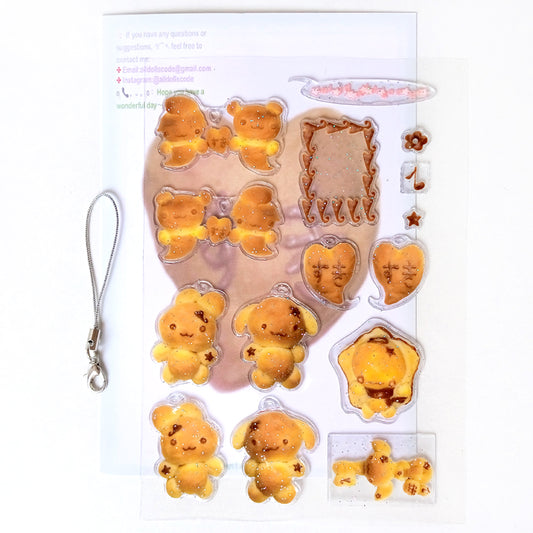 3D BREAD KEYCHAIN STICKERS – ALLDOLLSCODE