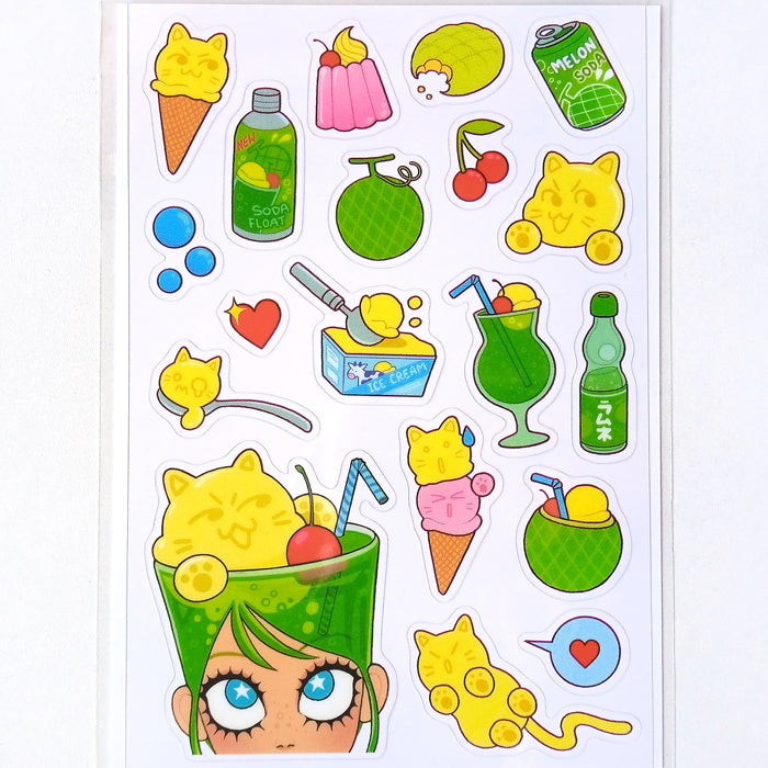 FELINE SODA FLOAT STICKERS – SVV ART