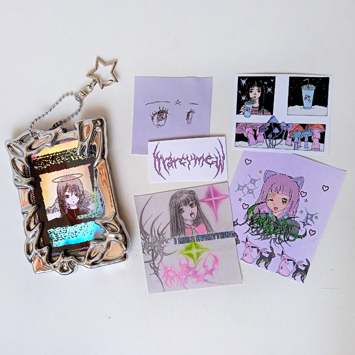 CHROME PHOTO HOLDER KEYCHAIN – MARCY M3W