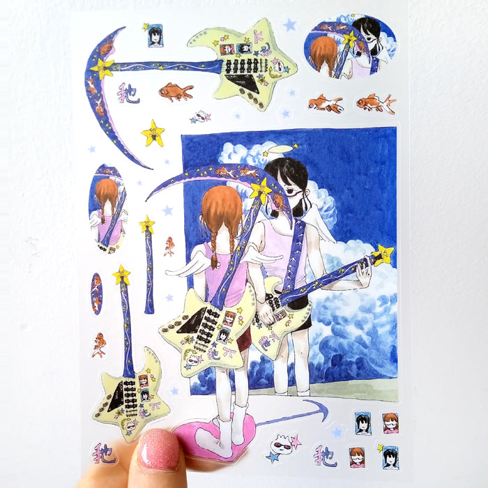 SICKLE STAR GUITAR STICKERS – XING BAORONG