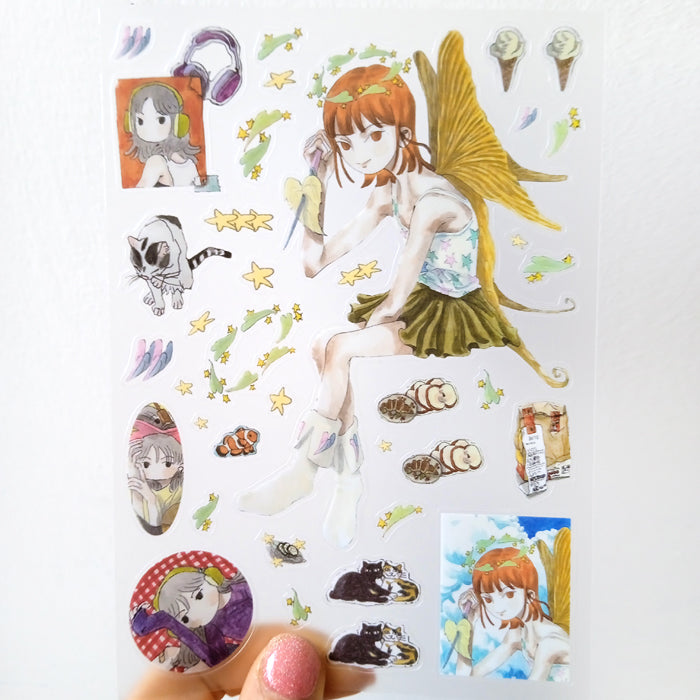 DEAD LEAF ANGEL STICKERS – XING BAORONG