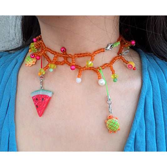 CHEWY ORANGE NECKLACE – MARRIRQUITA