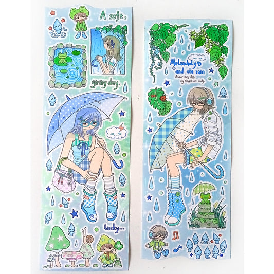 MELANCHOLY AND THE RAIN STICKERS – OOOCTOPUS