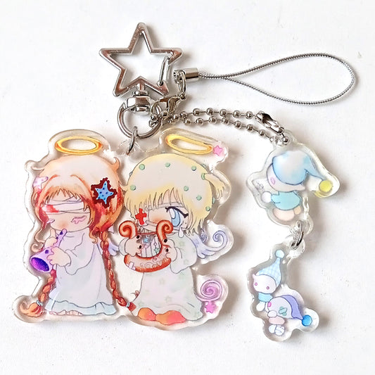 LULLABY ★ FLUTE & HARP KEYCHAIN – OLIWA